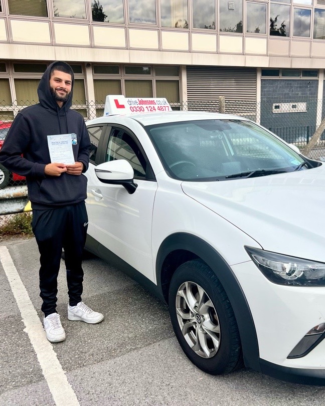 Zaakir Adat driving test pass photo of Zaakir Adat