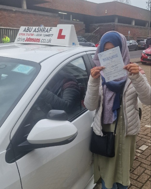driving test pass photo of Farjana