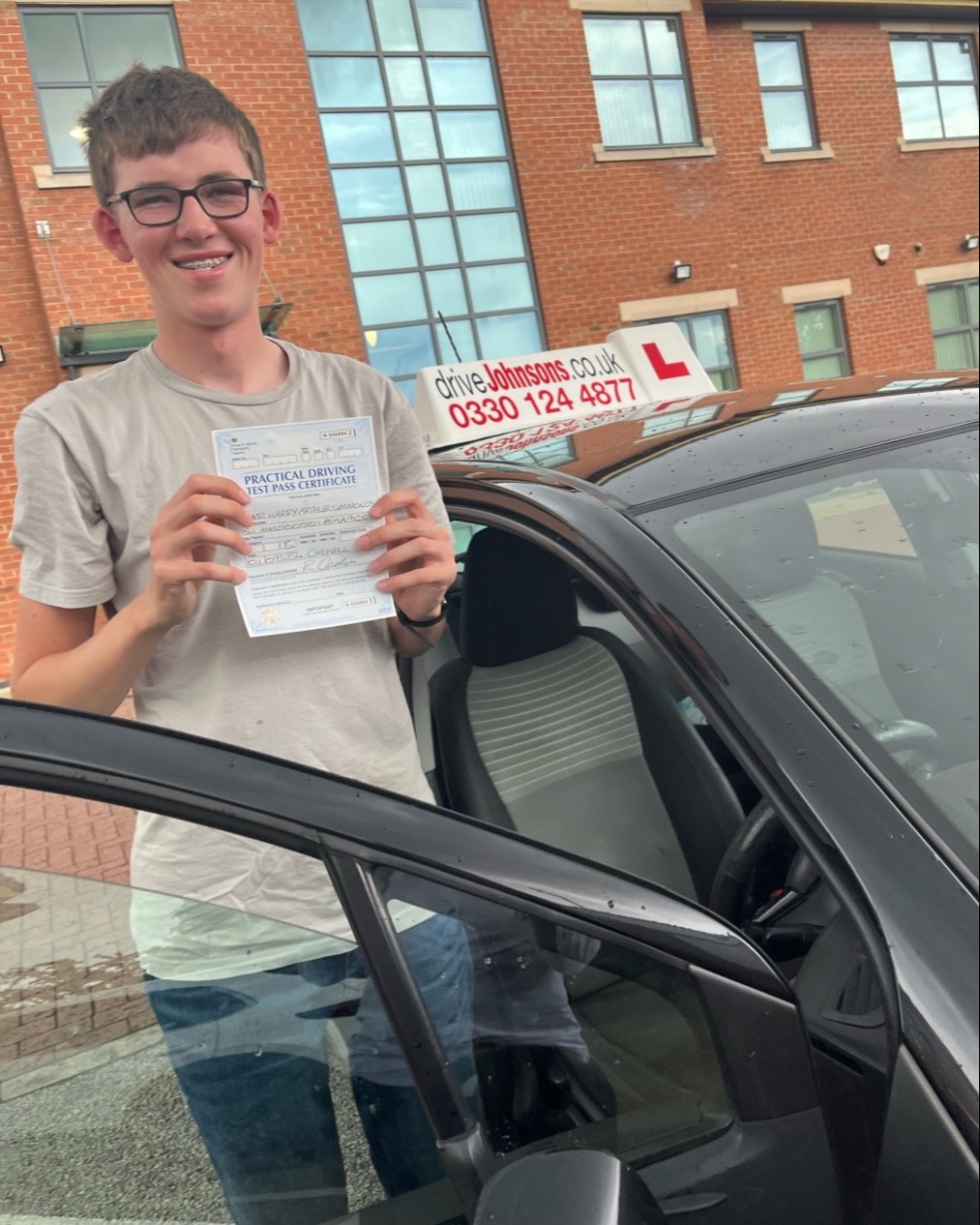 Harry Simmonds driving test pass photo of Harry Simmonds