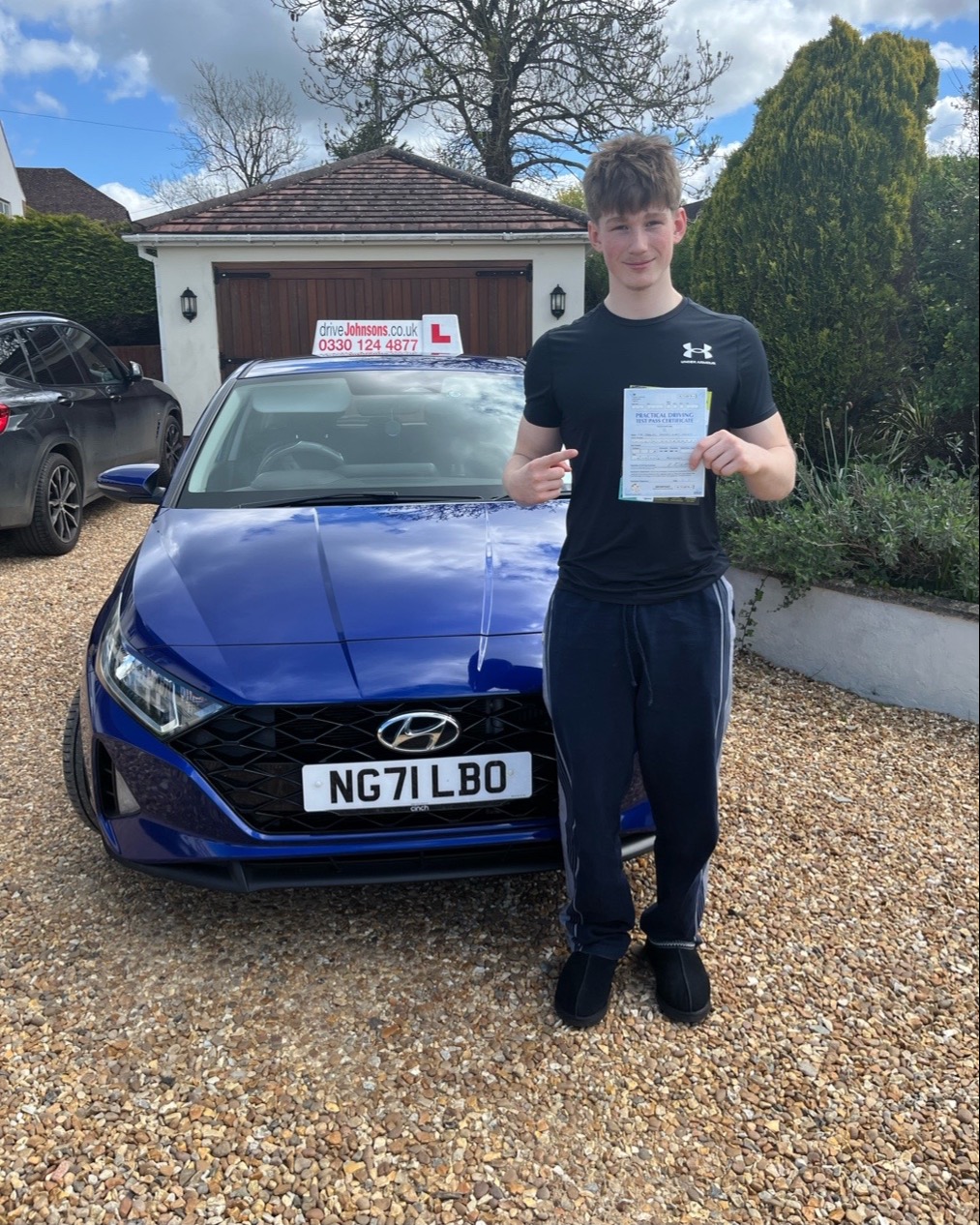 driving test pass photo of Gabe Court