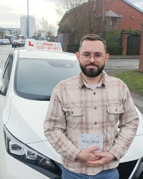 driving test pass photo of Aaron Knowles