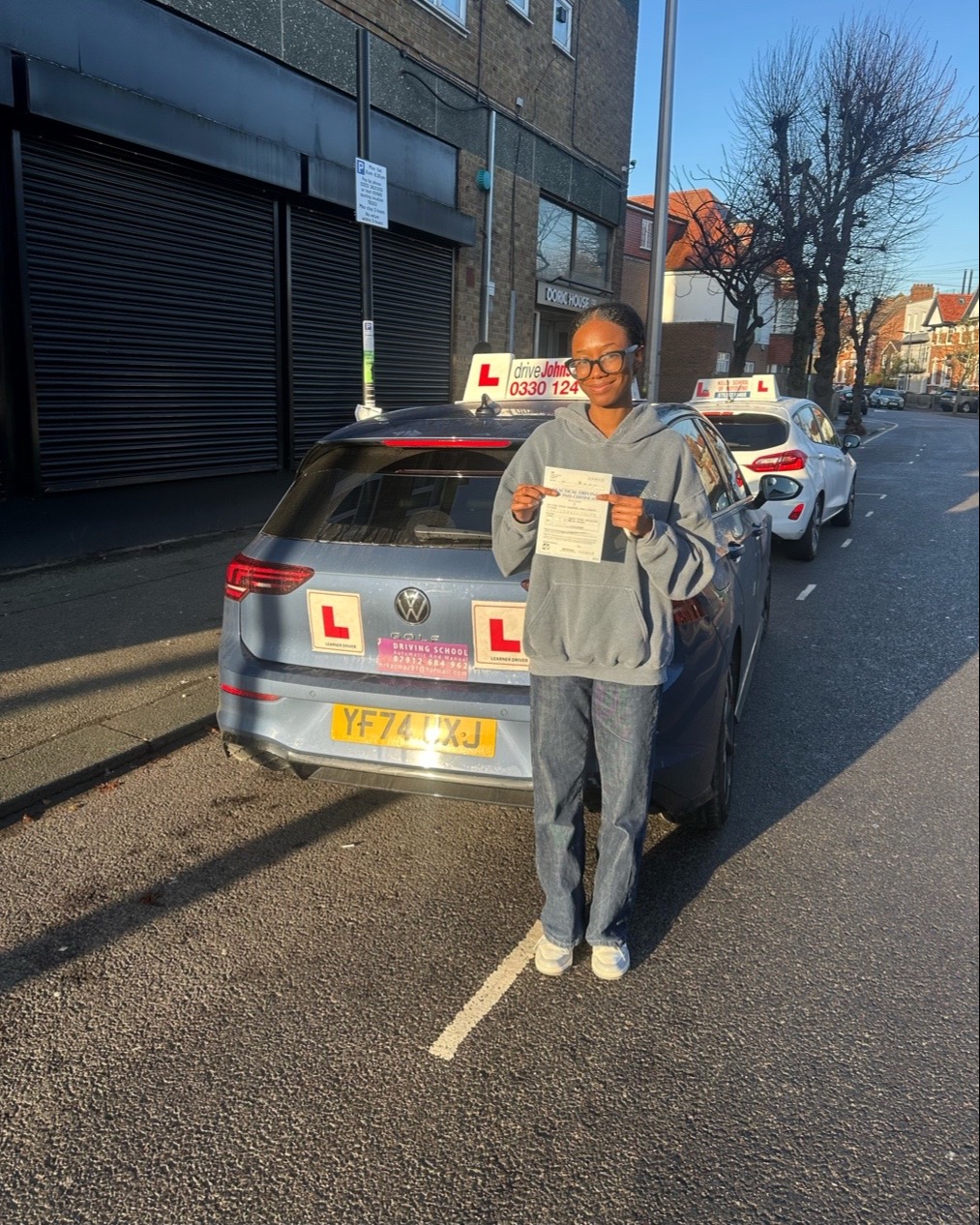 driving test pass photo of Joyce Manu-Gyamfi