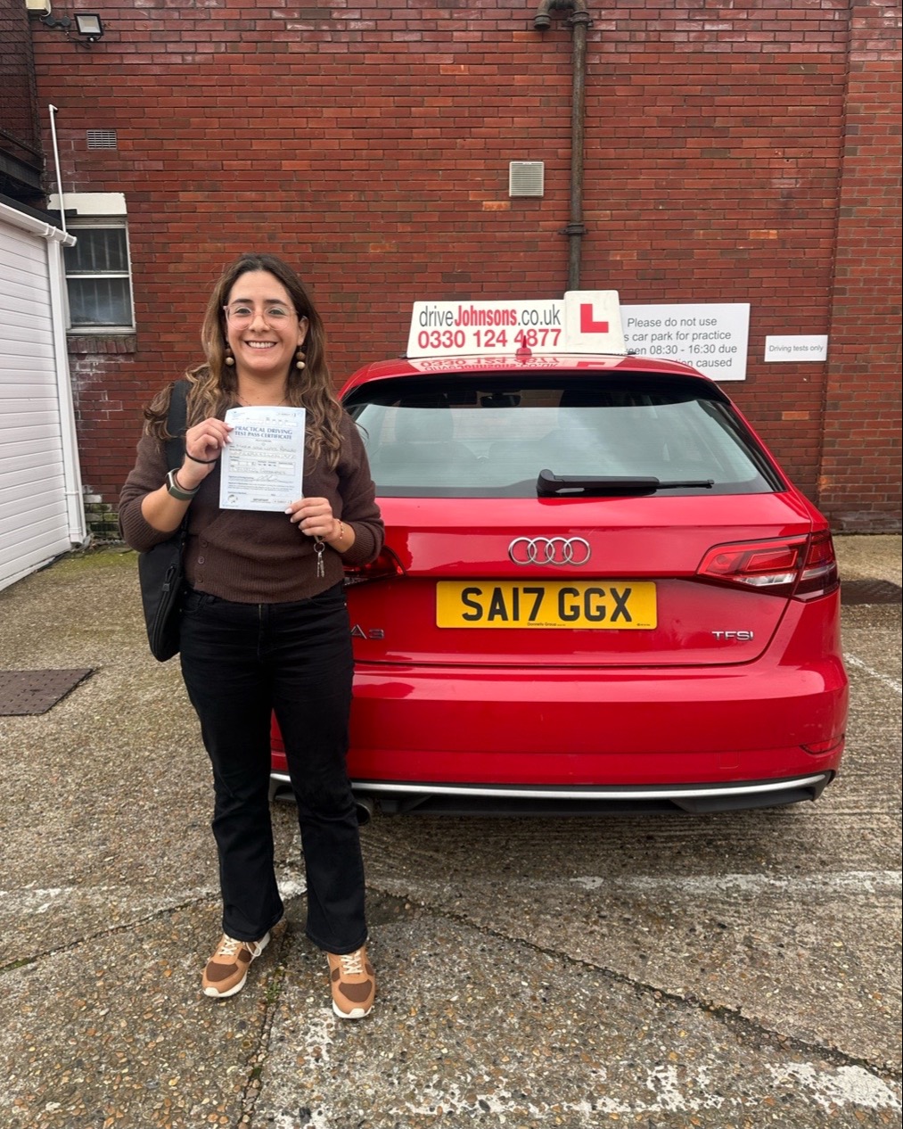 driving test pass photo of Maria Jose Lopez