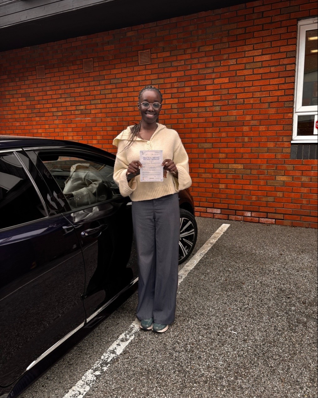 Alicia Adjei driving test pass photo of Alicia Adjei