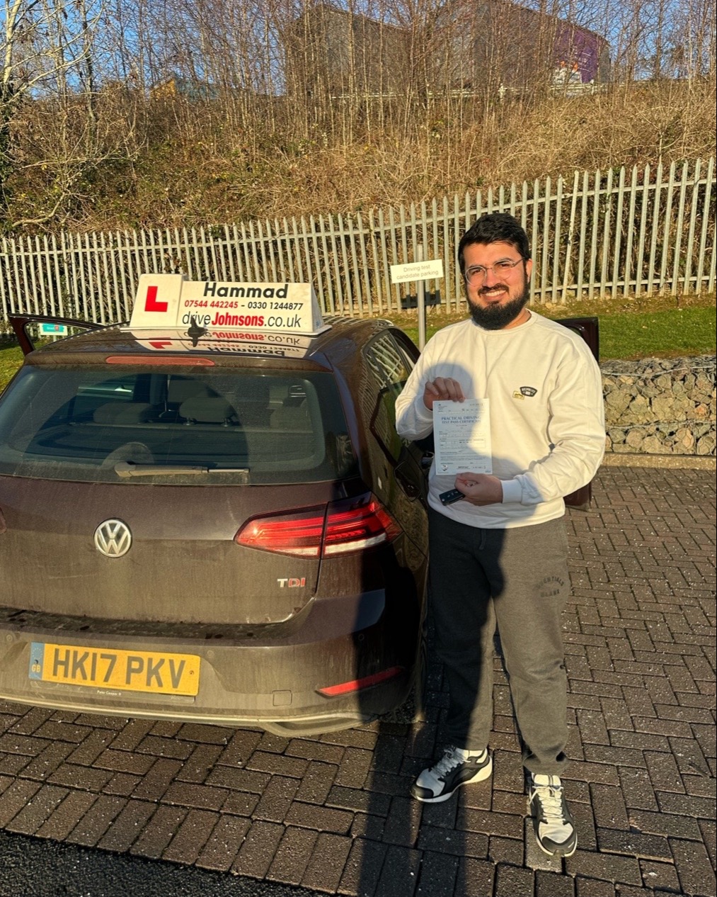 driving test pass photo of Muhammad Ibrahim