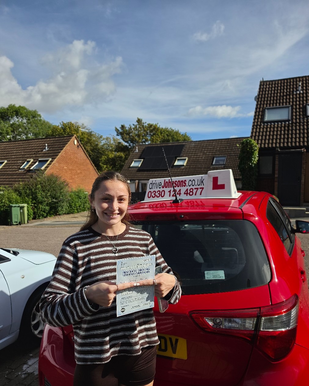 driving test pass photo of Danielle Mullin
