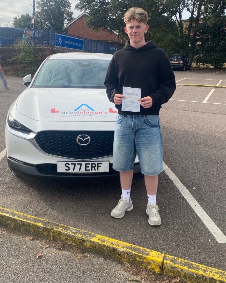driving test pass photo of Josh Hunnable