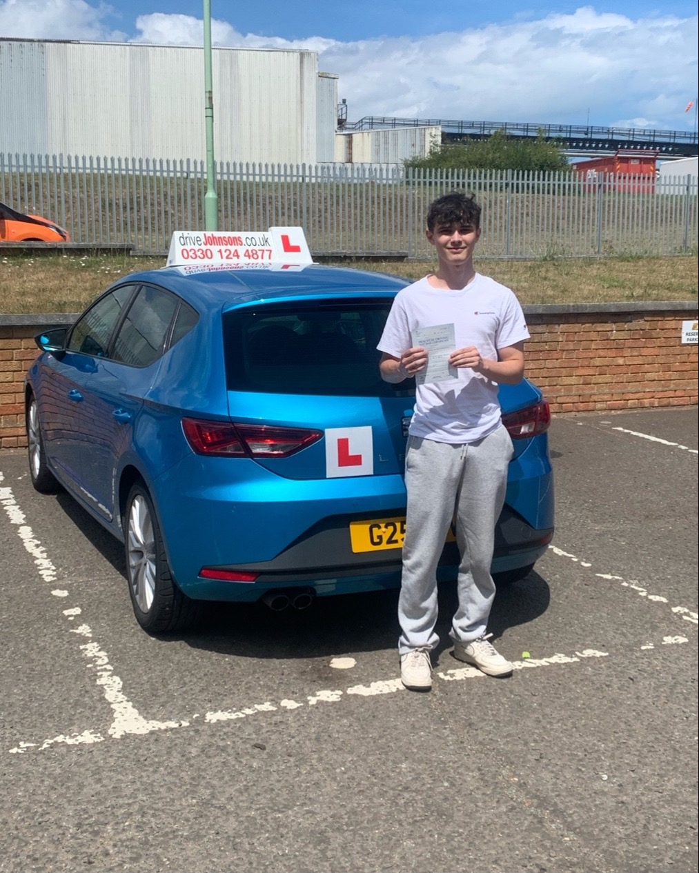 Nathan Szemiako driving test pass photo of Nathan Szemiako