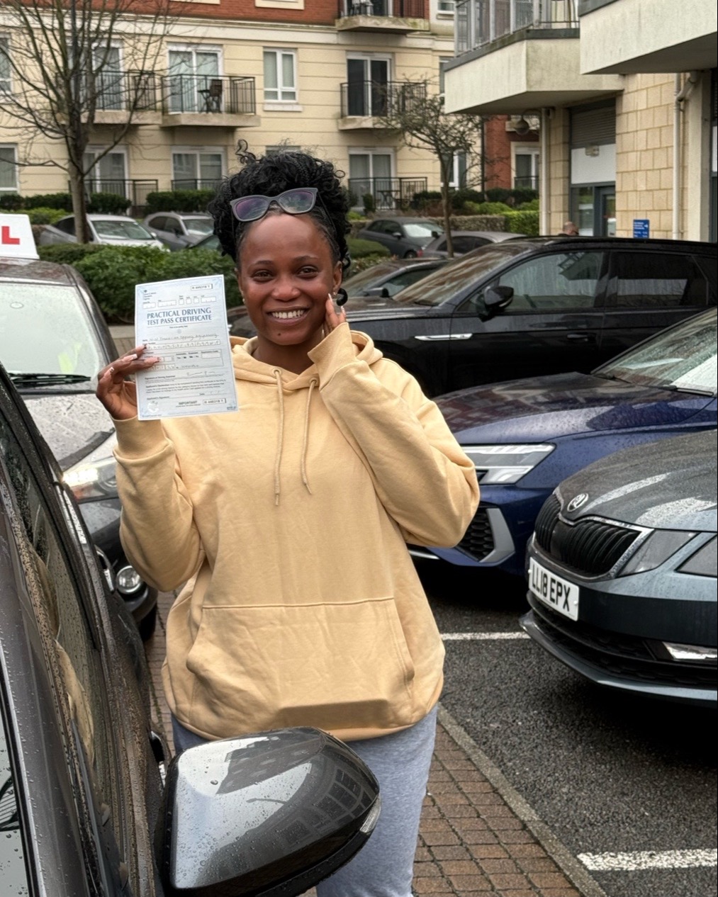 driving test pass photo of Franklina Ayemang