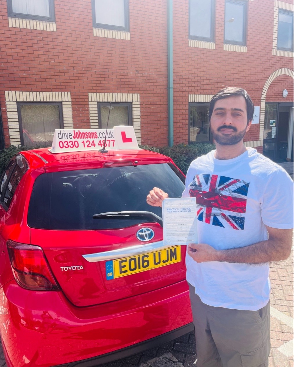 driving test pass photo of Ali Hassan