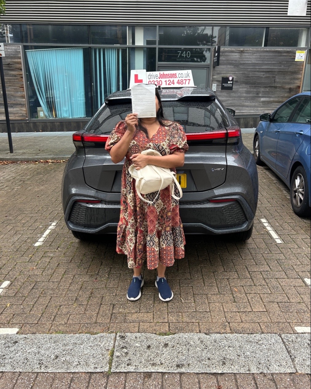 Ananya Nath driving test pass photo of Ananya Nath