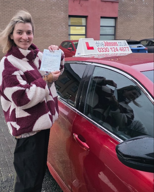 driving test pass photo of Olha