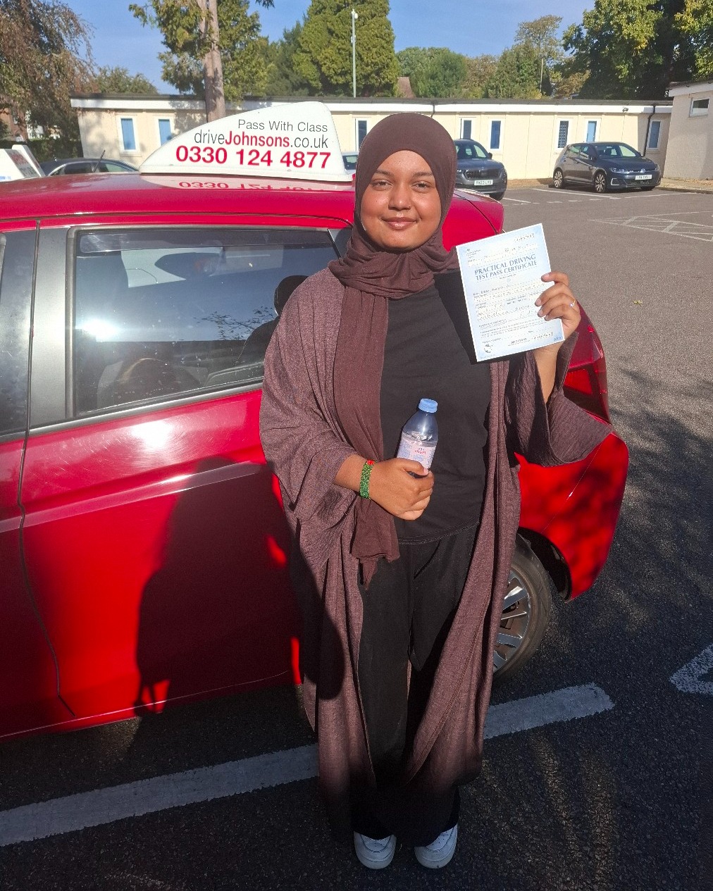 driving test pass photo of Ameena Ali