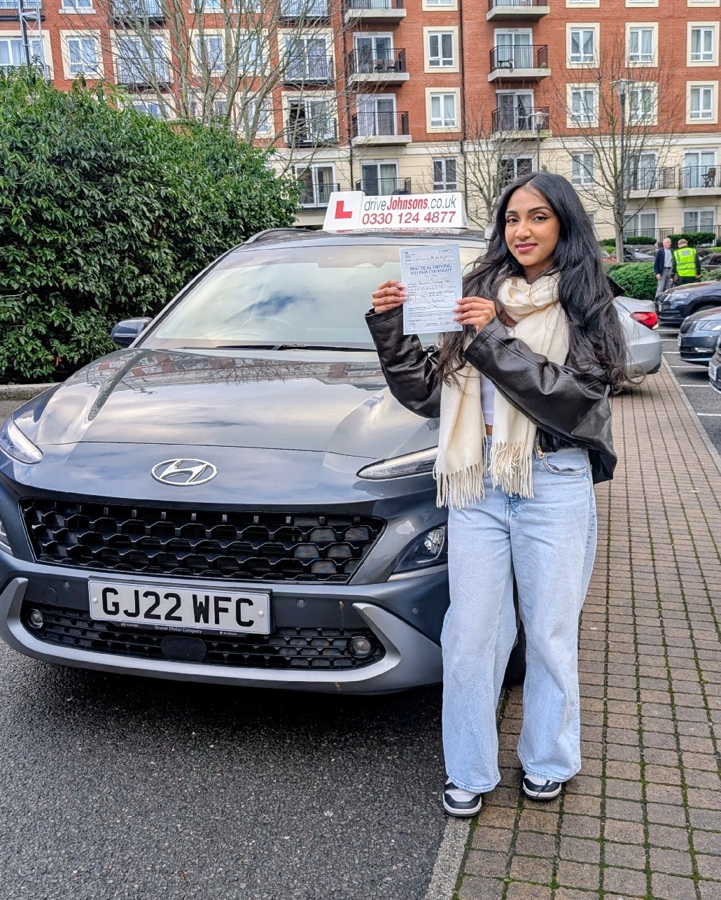 driving test pass photo of Rebecca Vaz