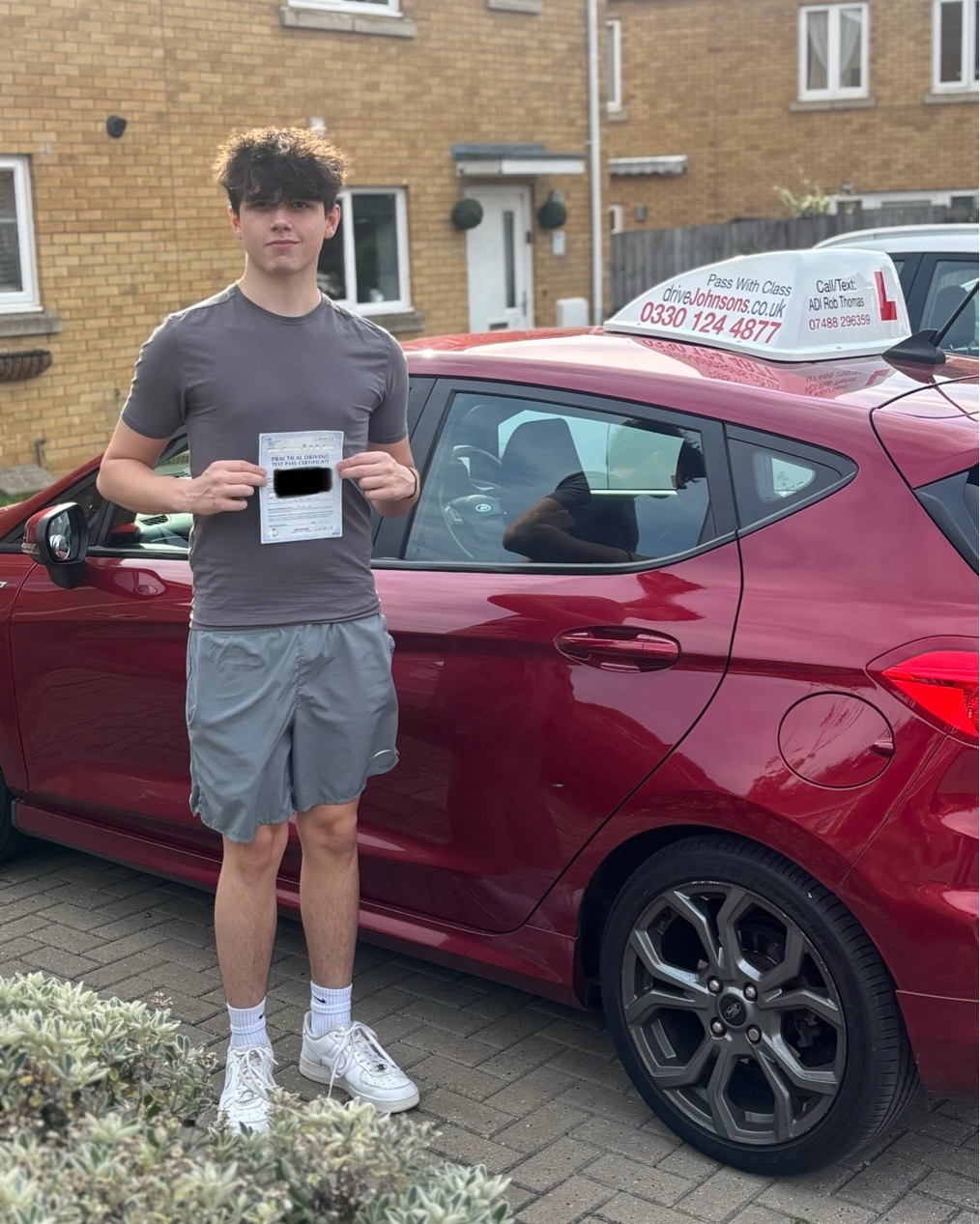 driving test pass photo of Leo Lavin