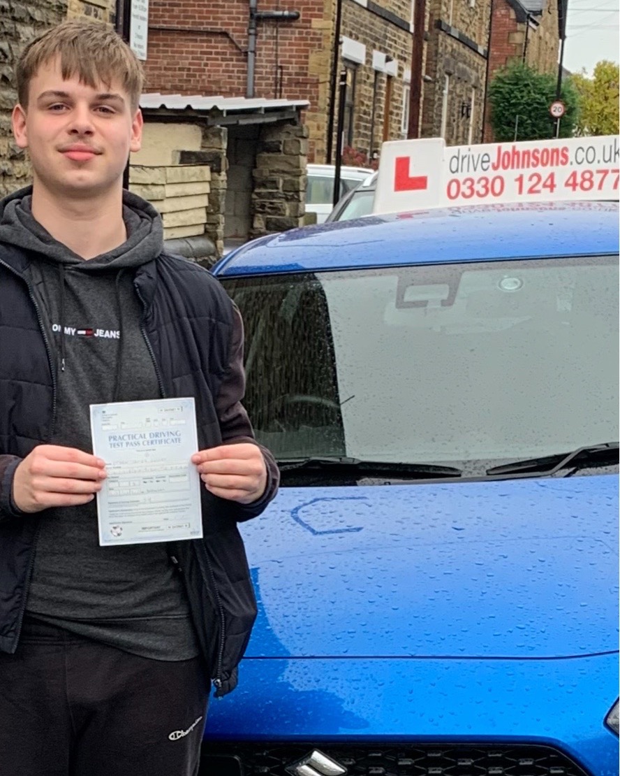 Ethan Cullen driving test pass photo of Ethan Cullen