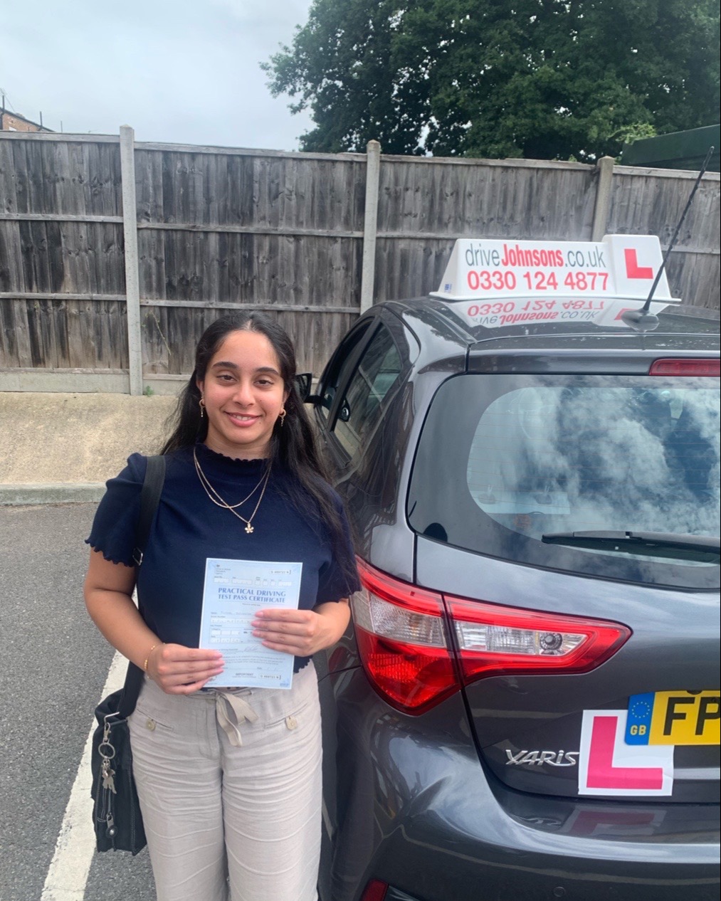 driving test pass photo of Swedel Delmeda