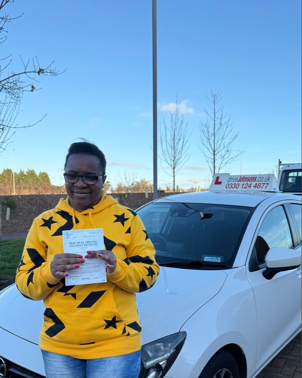 driving test pass photo of Ana Cardoso