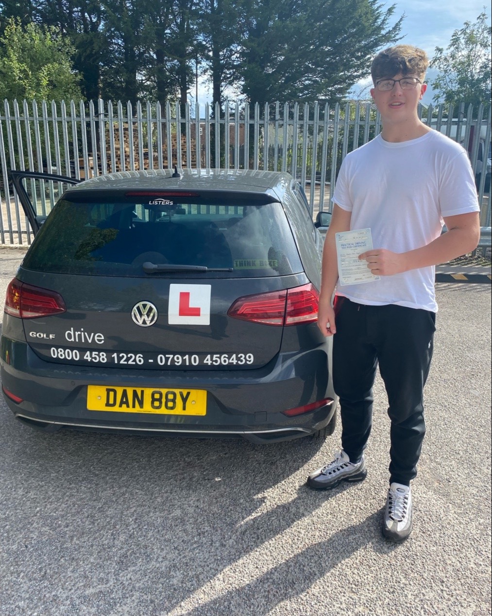 driving test pass photo of Rocco Ryan