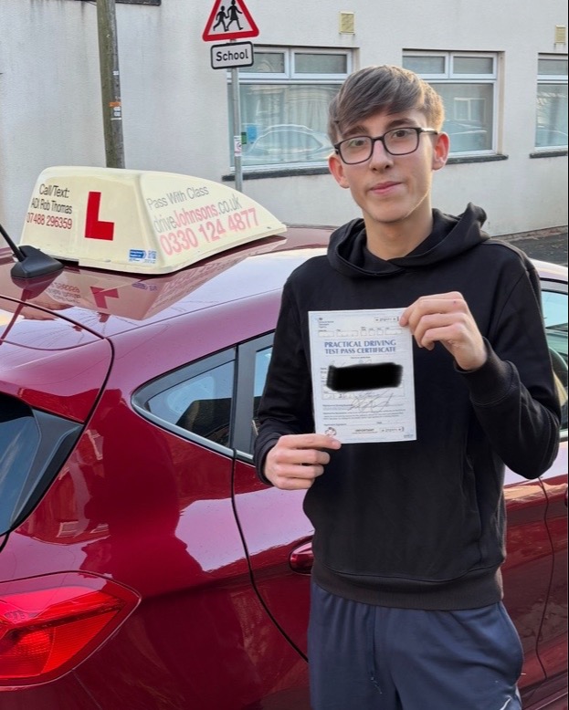 driving test pass photo of Rhys Cockings