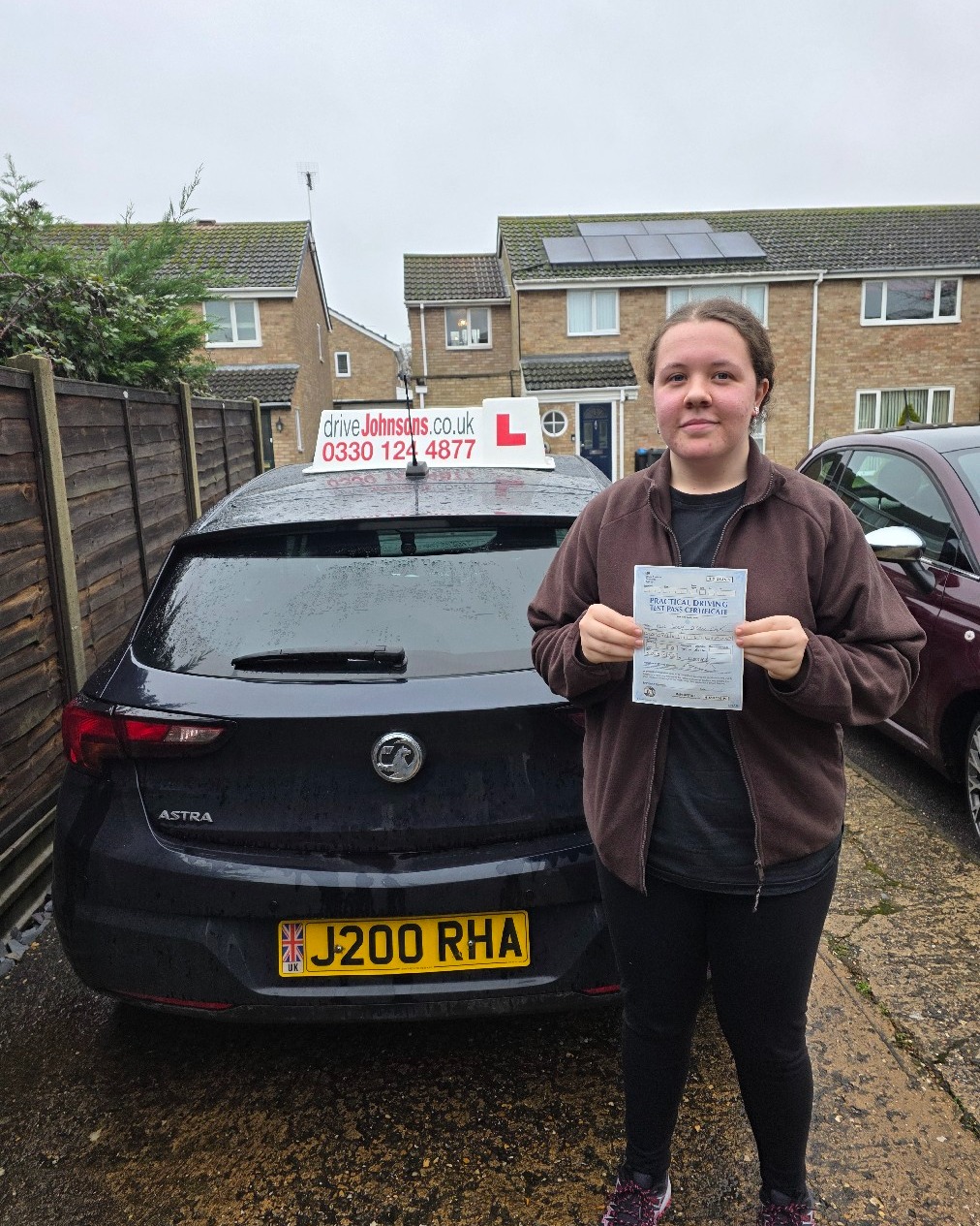 driving test pass photo of Lucy Cox