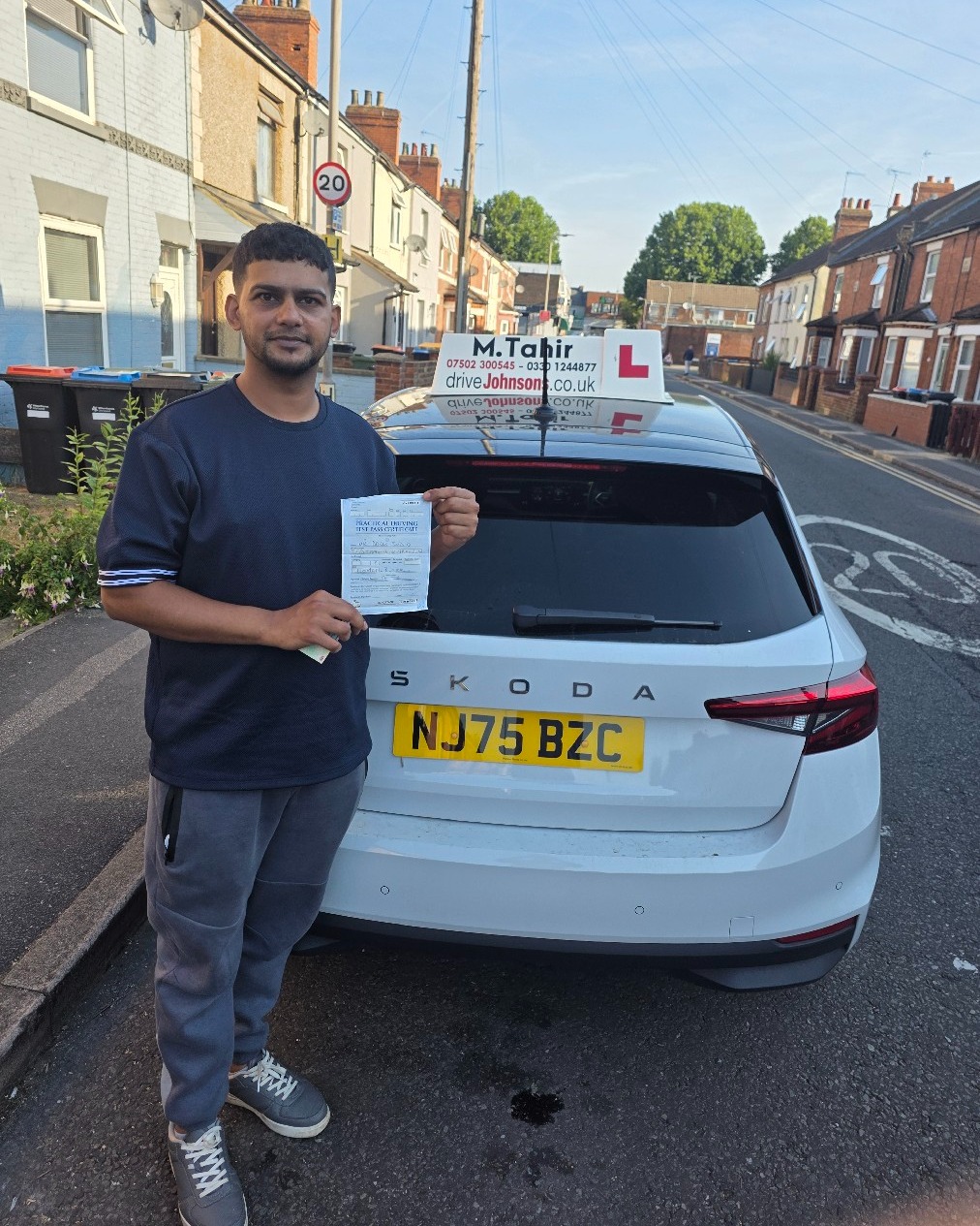 driving test pass photo of Adnan Sadiq