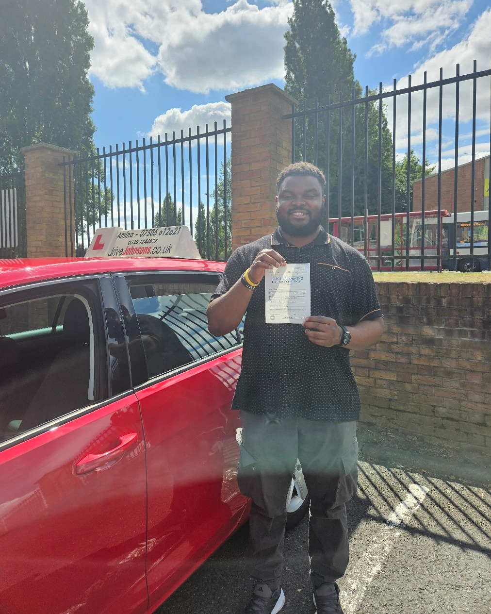 driving test pass photo of Sunday Babatunde
