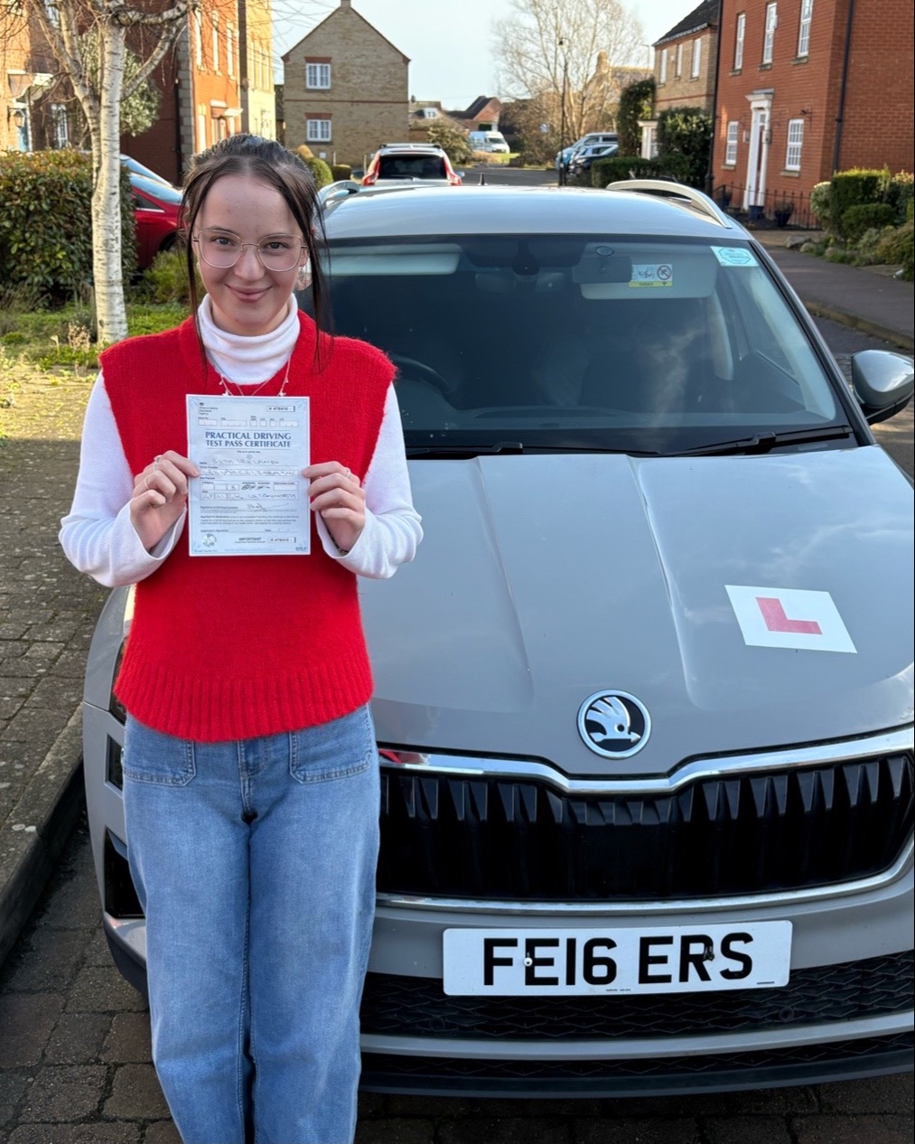 driving test pass photo of Beth Ireland