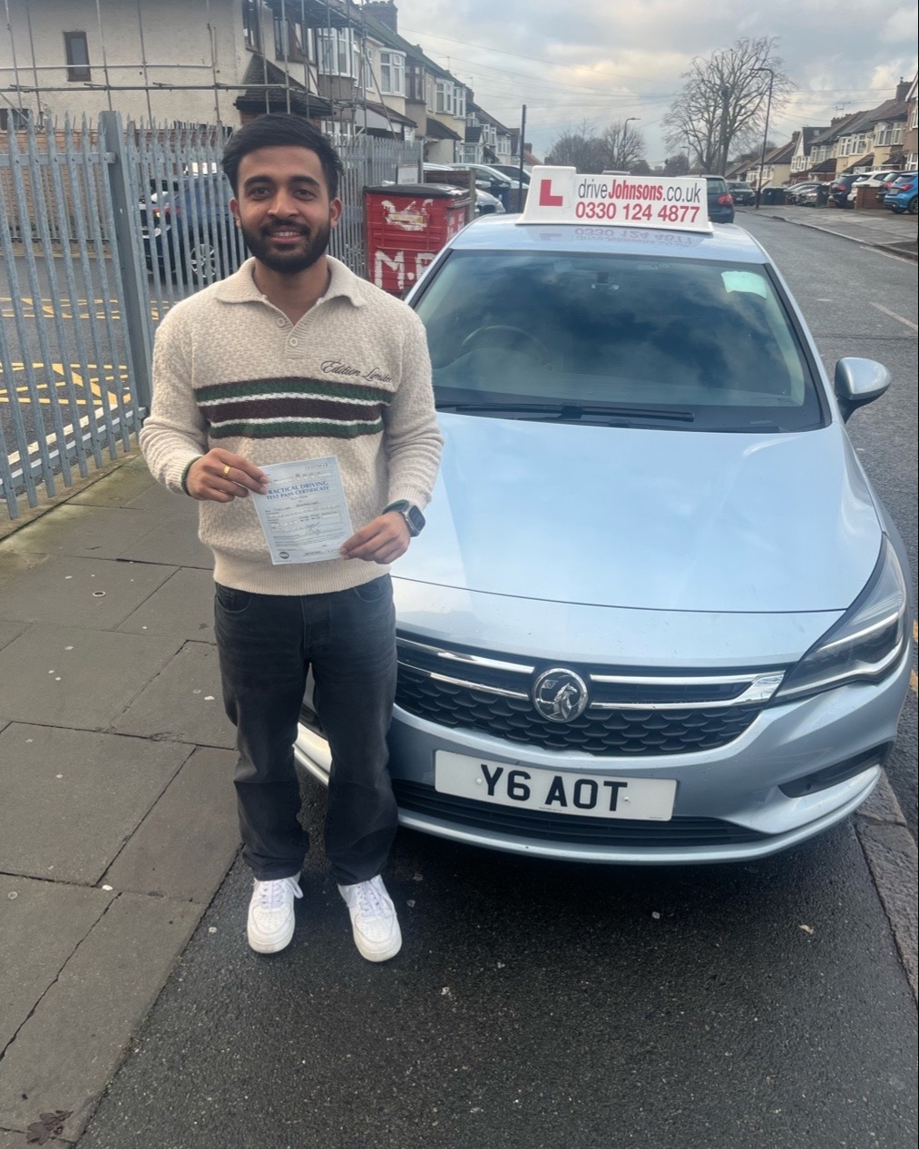 driving test pass photo of Tharujan Mohanathas