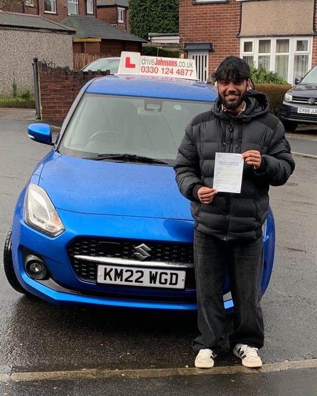 driving test pass photo of Aiden Thomas