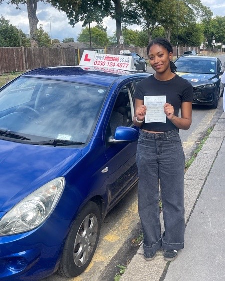 Asha Henry driving test pass photo of Asha Henry