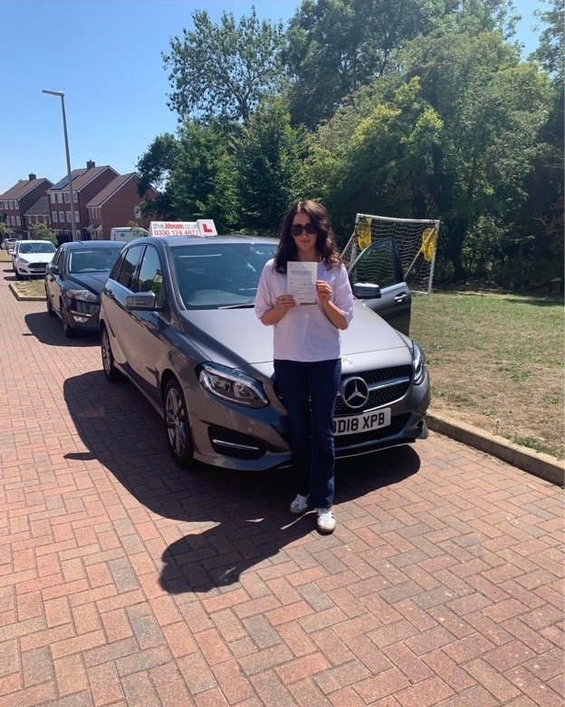 driving test pass photo of Lola Kirk