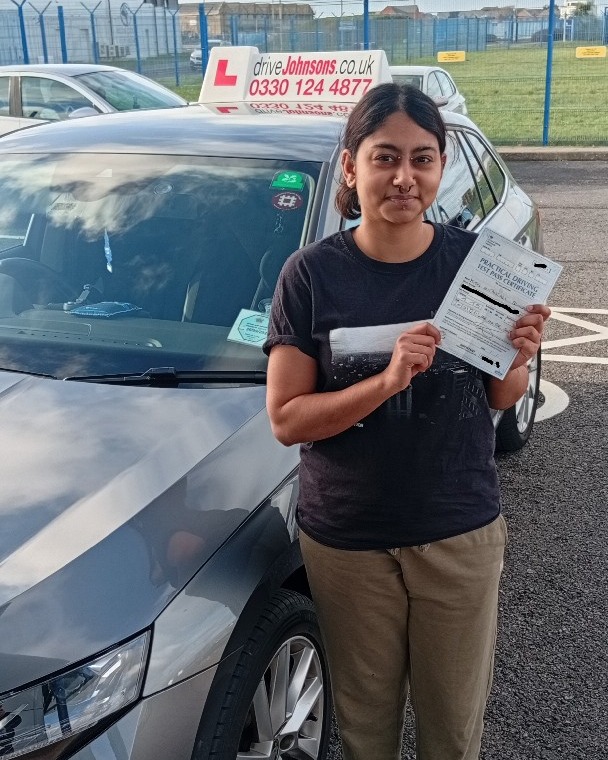 driving test pass photo of Gitanjali Srinivasan