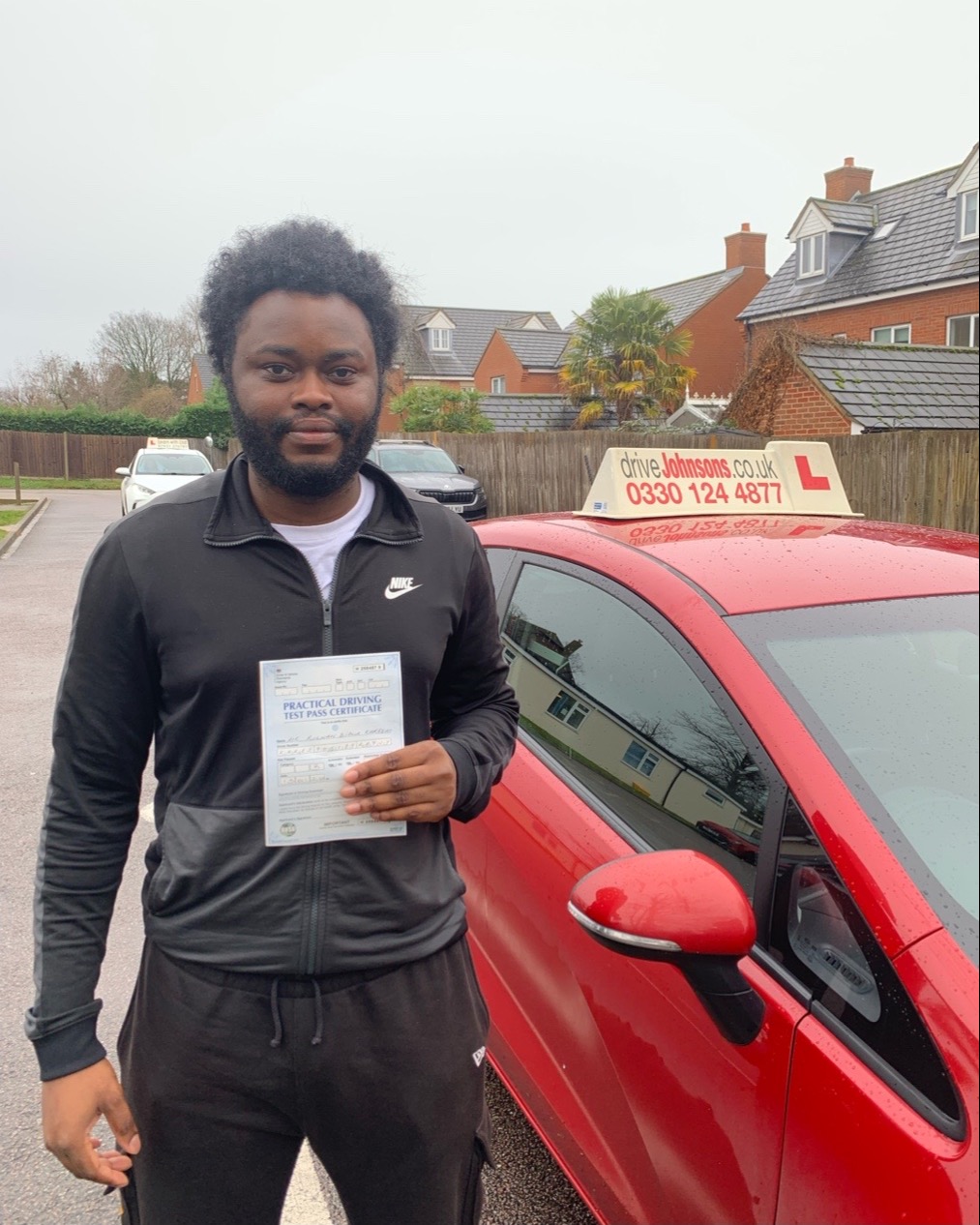 driving test pass photo of Rilwan Kareem