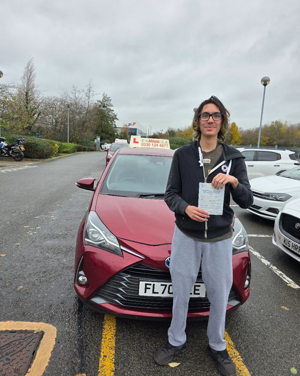 driving test pass photo of Elliot James