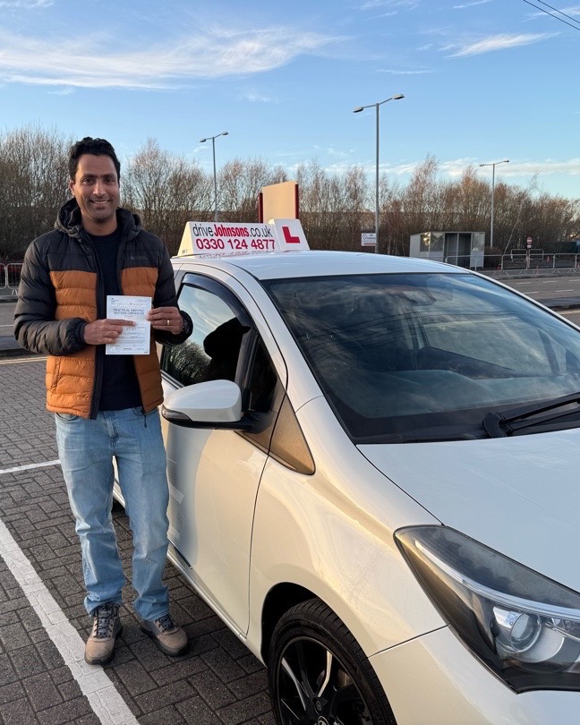 driving test pass photo of arun kurian