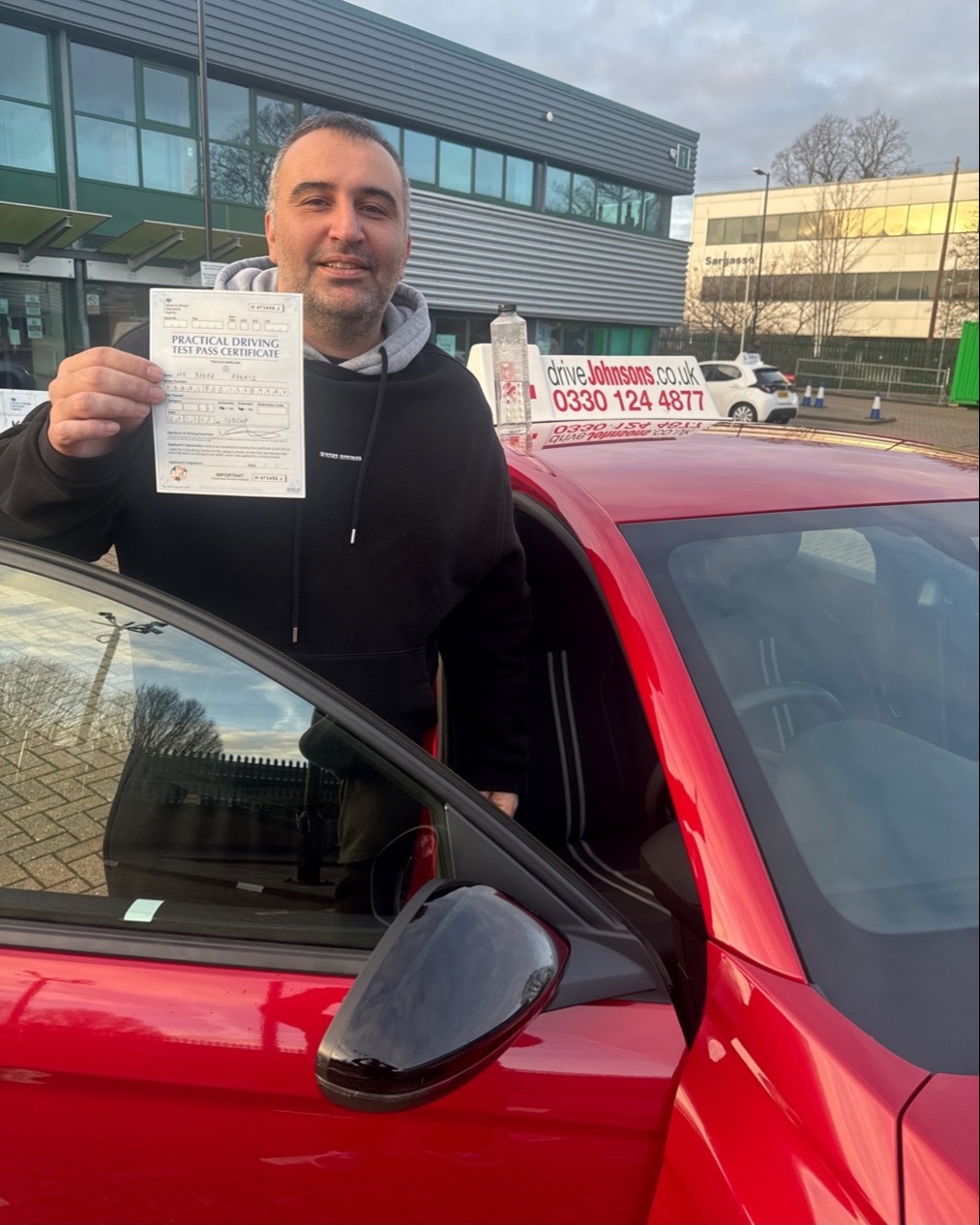 driving test pass photo of Mr Babak Abbasi