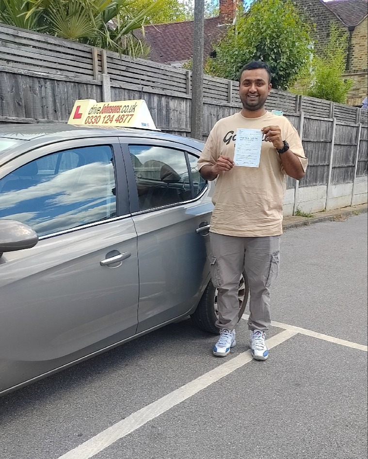 Tom Chacko driving test pass photo of Tom Chacko