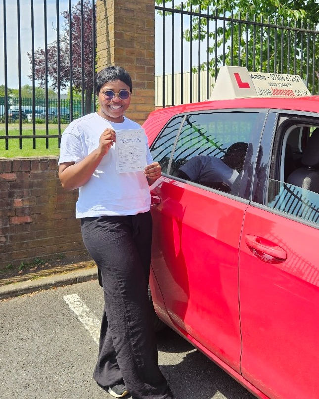 Christiana Eze driving test pass photo of Christiana Eze