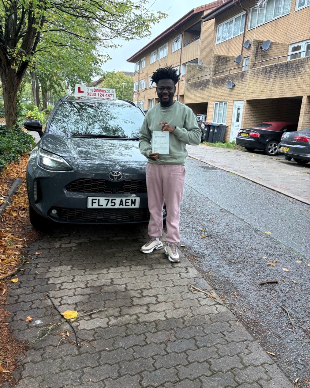 driving test pass photo of Francis