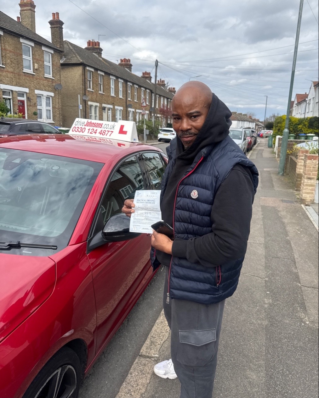 driving test pass photo of Raymond Iohnson