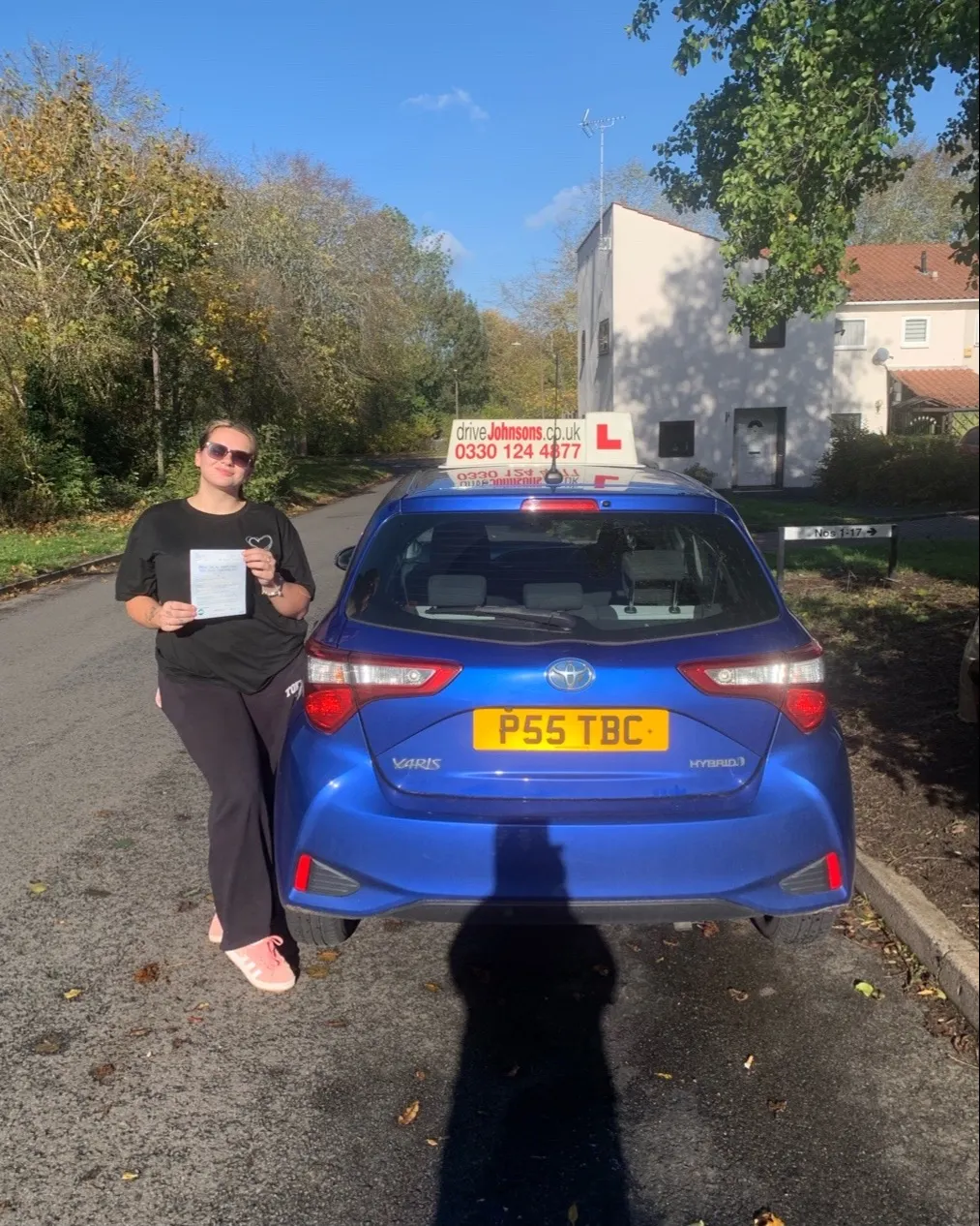 driving test pass photo of emily page