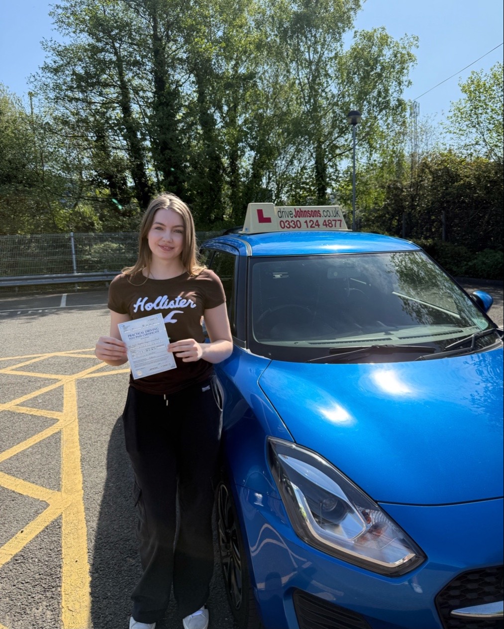 driving test pass photo of Angelica Winterflood