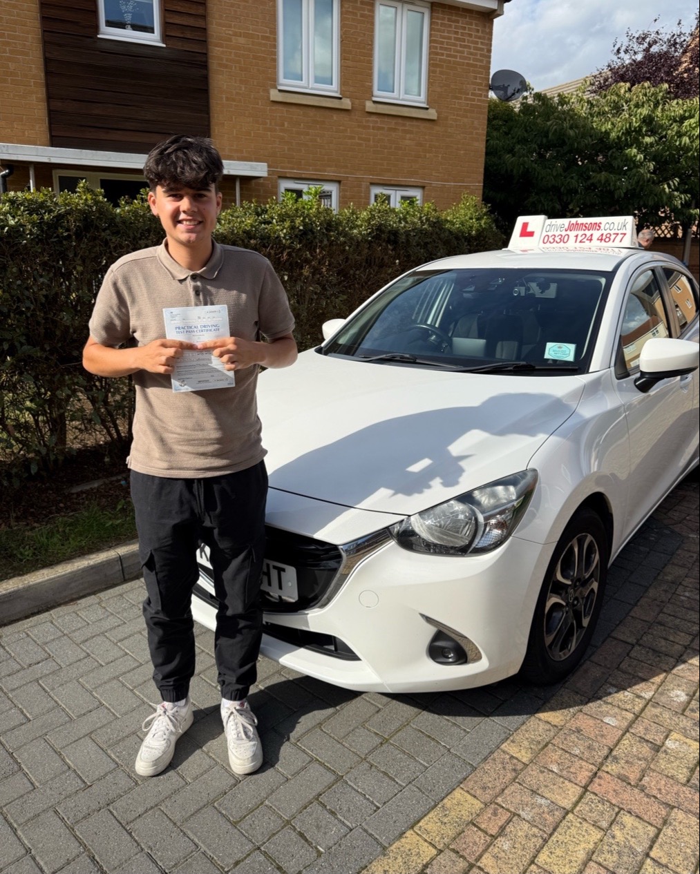 driving test pass photo of Archie Morton