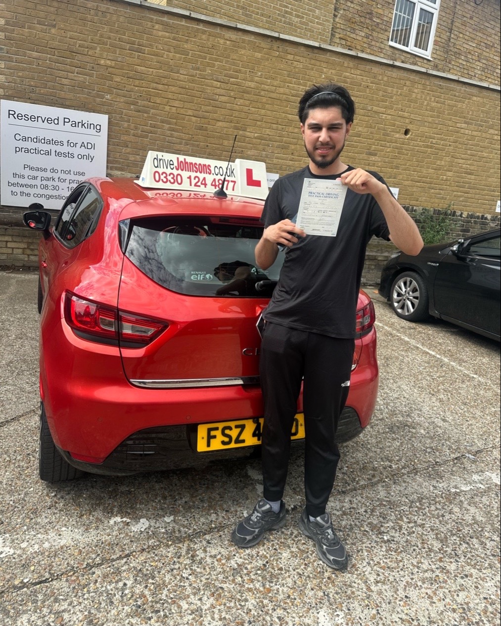 Saad Khan driving test pass photo of Saad Khan
