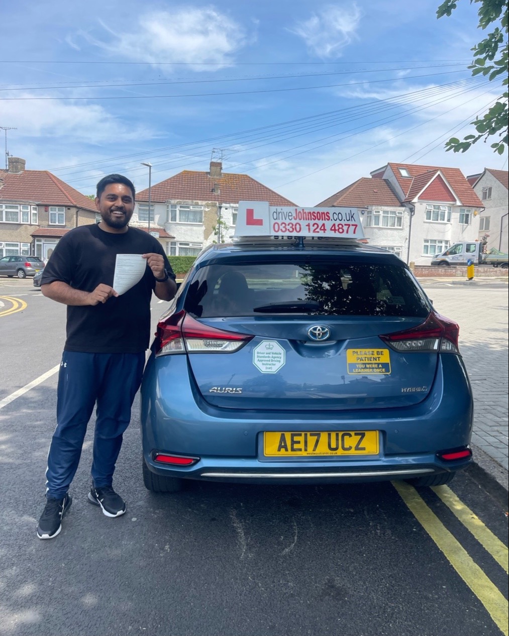 Agha Farzad driving test pass photo of Agha Farzad