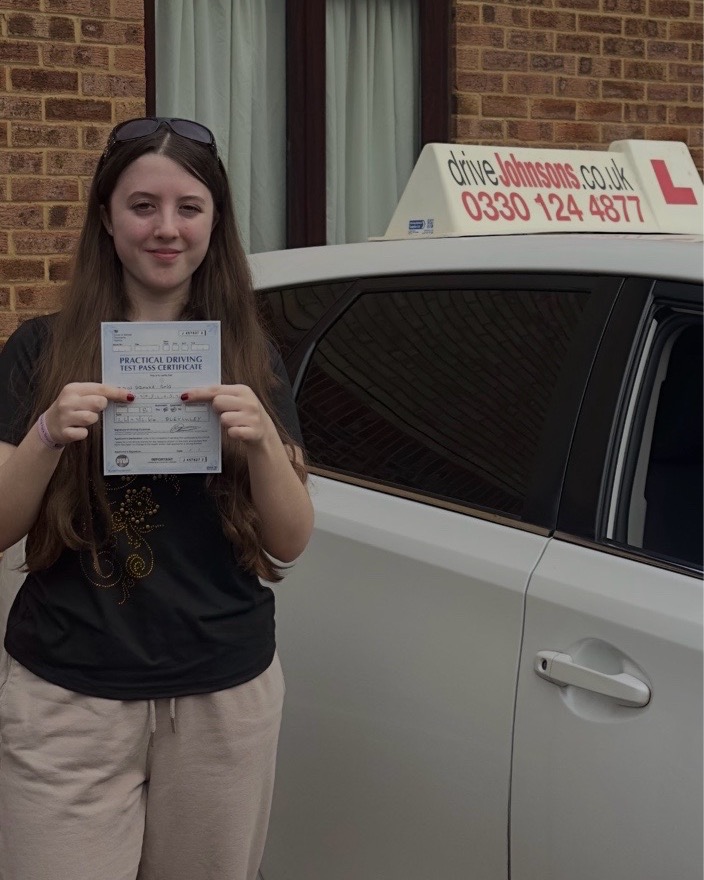 driving test pass photo of Brooke Ross