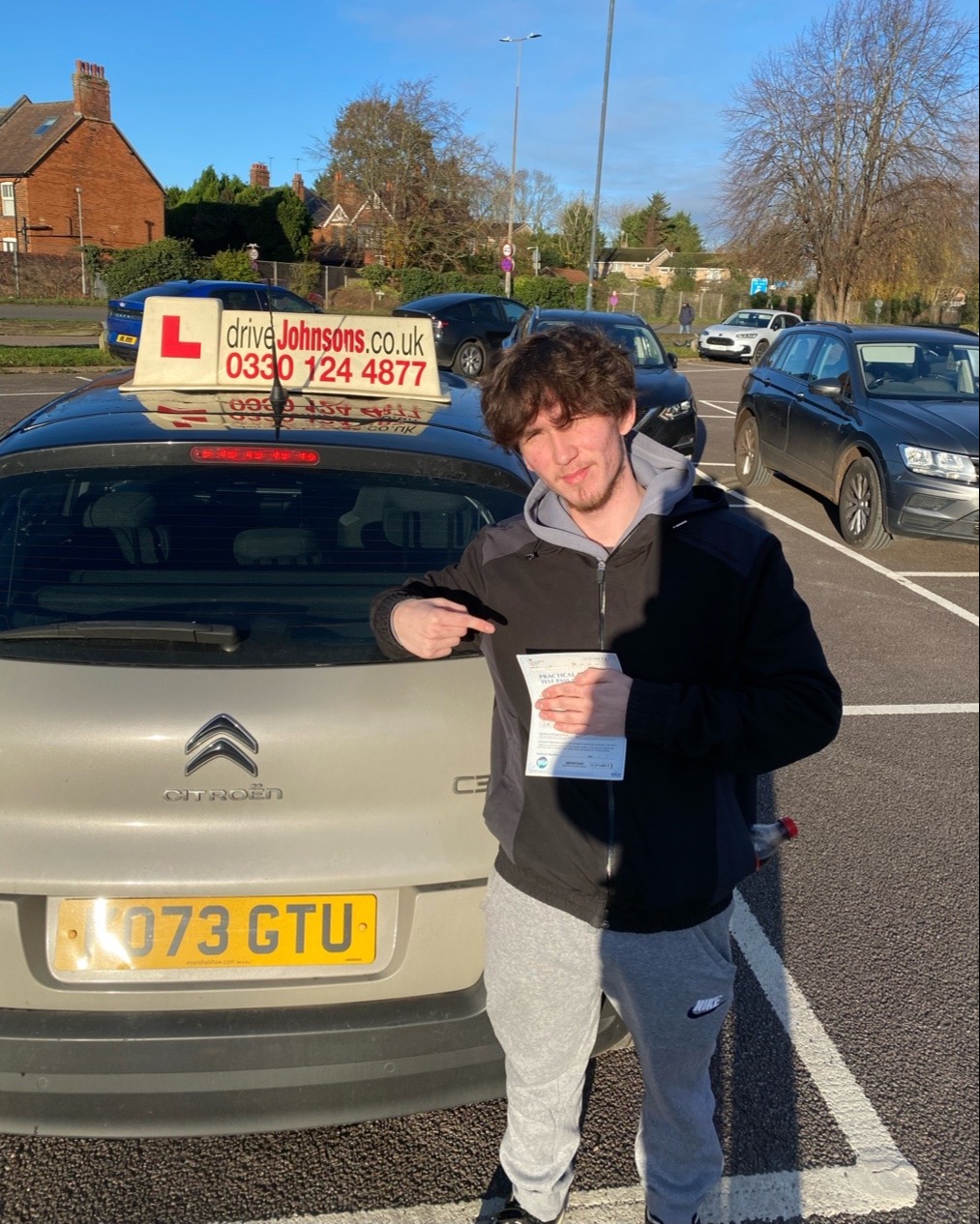driving test pass photo of Jack Murrary