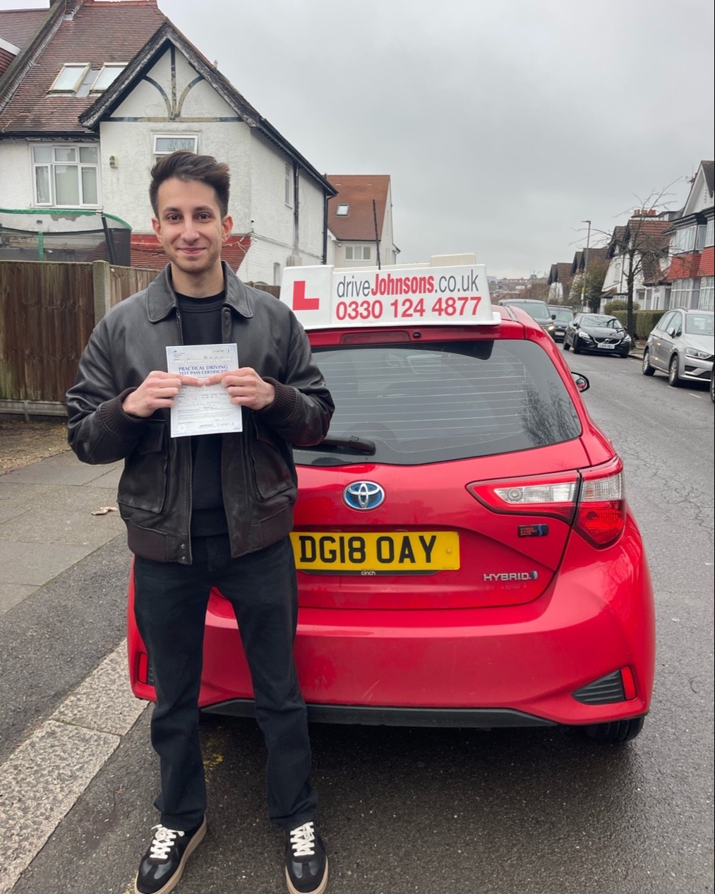 driving test pass photo of Zak Rashid