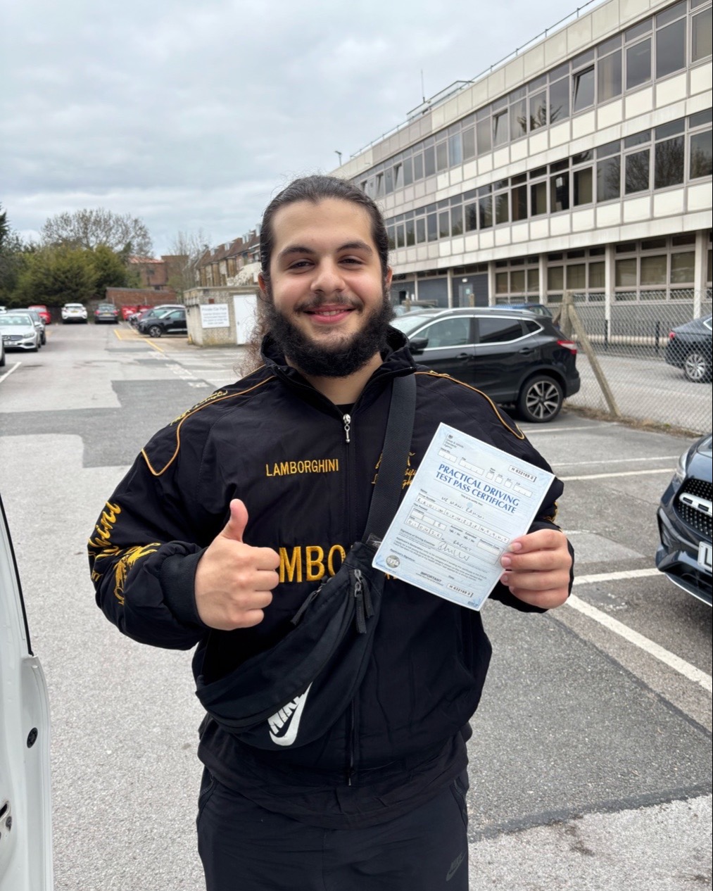 driving test pass photo of Mani